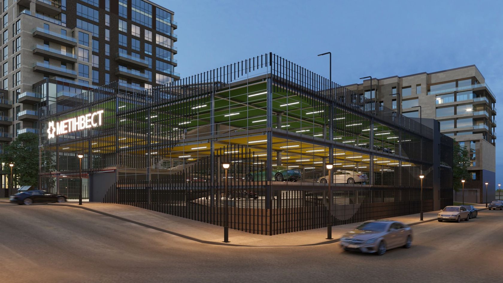 Steel car parks: how to deal with urban car congestion