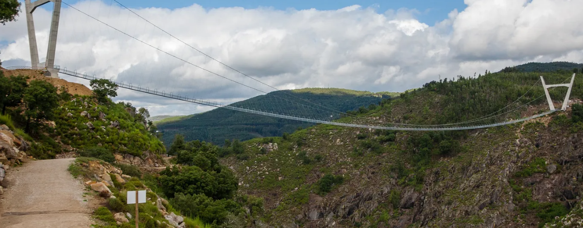 El puente colgante peatonal en acero más grande del mundo